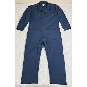 Liberty Coveralls Men's XL Blue Pockets - Zip & Snap Front - 29.5" Inseam